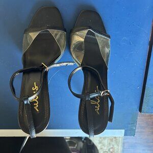 Black Strappy Heels/Pumps, Lulu's, Size 8.5